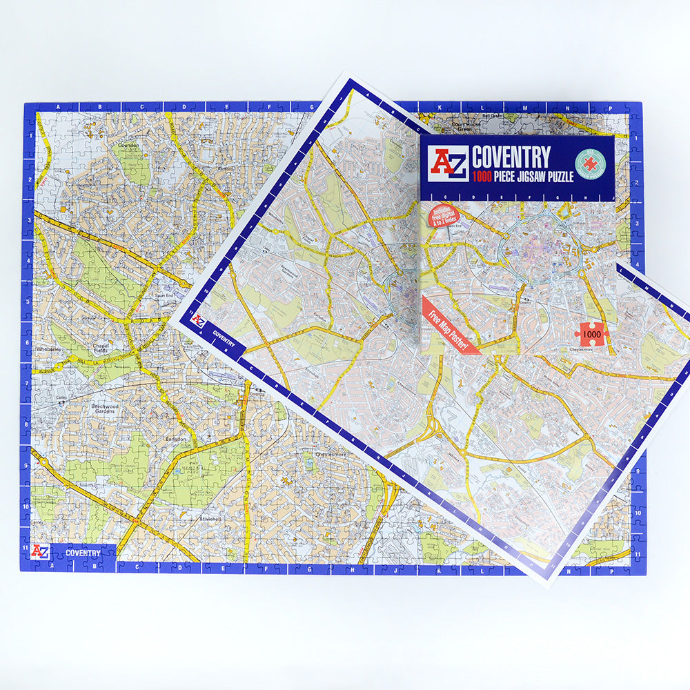 A-Z Map of  Coventry 1000 Piece Jigsaw