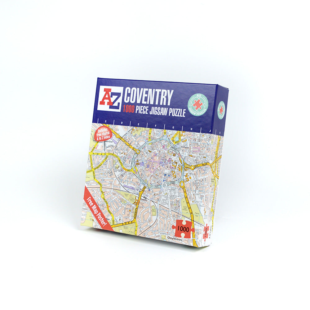 A-Z Map of  Coventry 1000 Piece Jigsaw