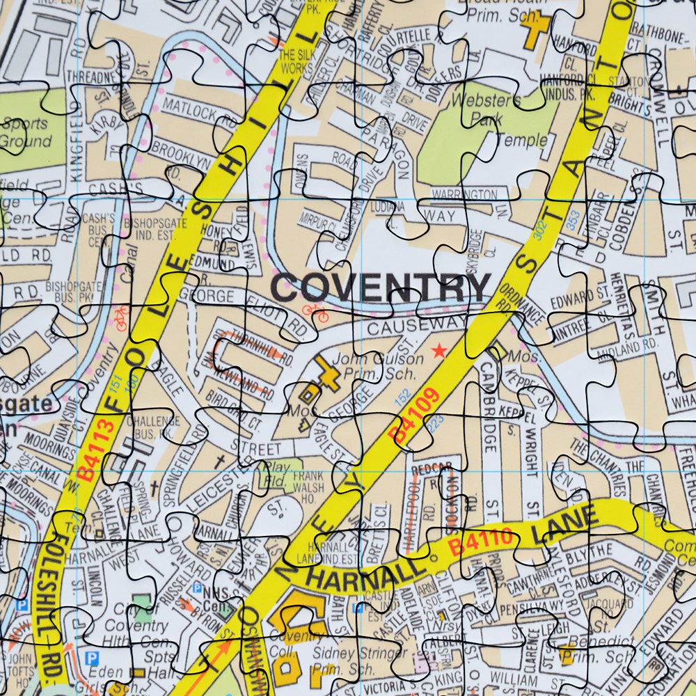 A-Z Map of  Coventry 1000 Piece Jigsaw
