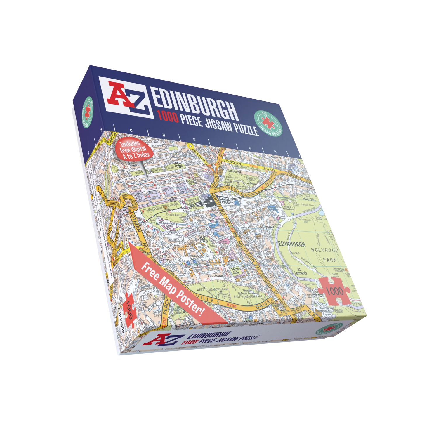 A-Z Map of  Edinburgh 1000 Piece Jigsaw
