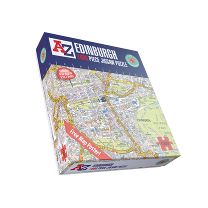 A-Z Map of  Edinburgh 1000 or 300 Piece Jigsaw