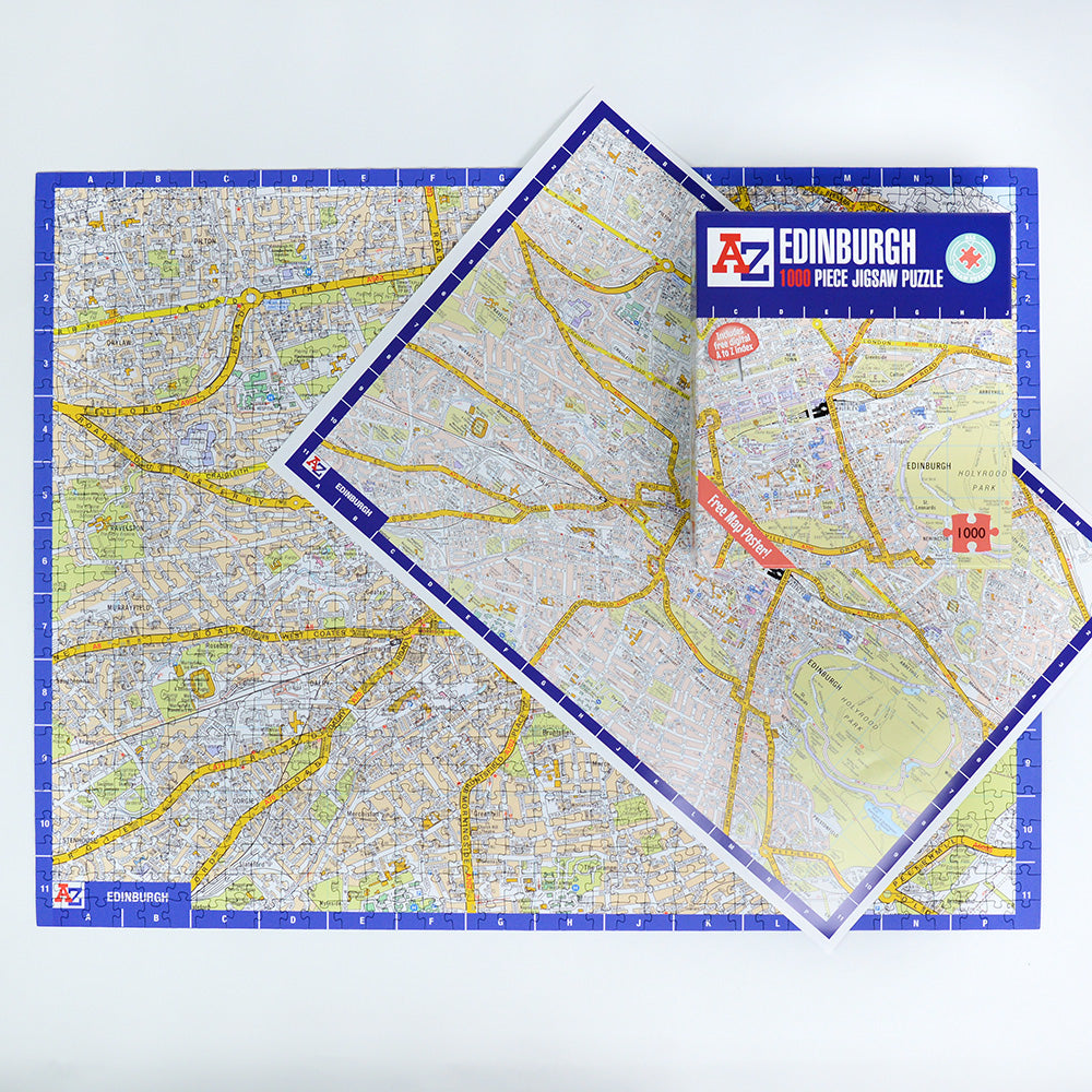 A-Z Map of  Edinburgh 1000 Piece Jigsaw