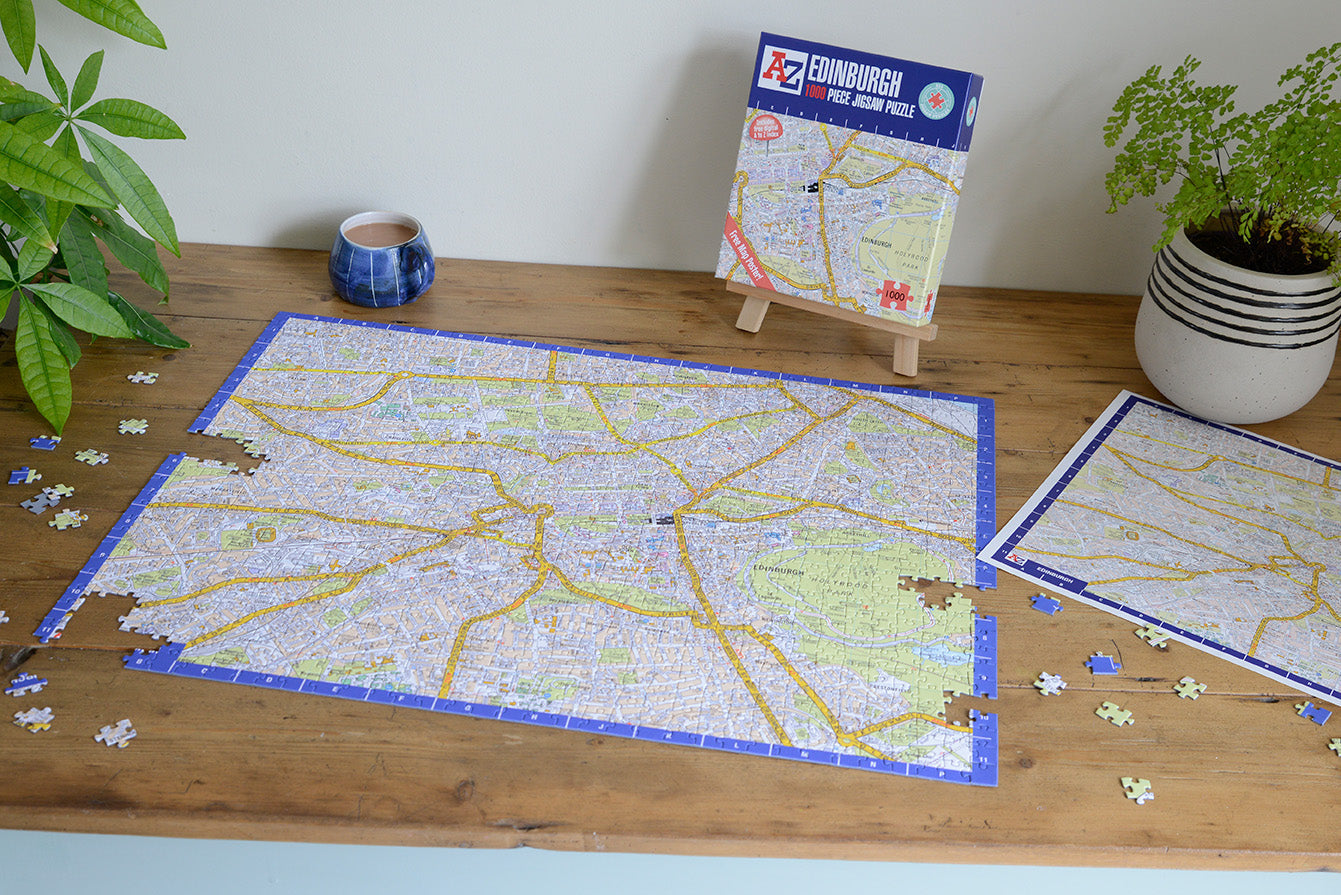 A-Z Map of  Edinburgh 1000 Piece Jigsaw