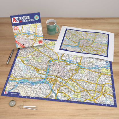 A-Z Map of  Glasgow 1000 or 300 Piece Jigsaw