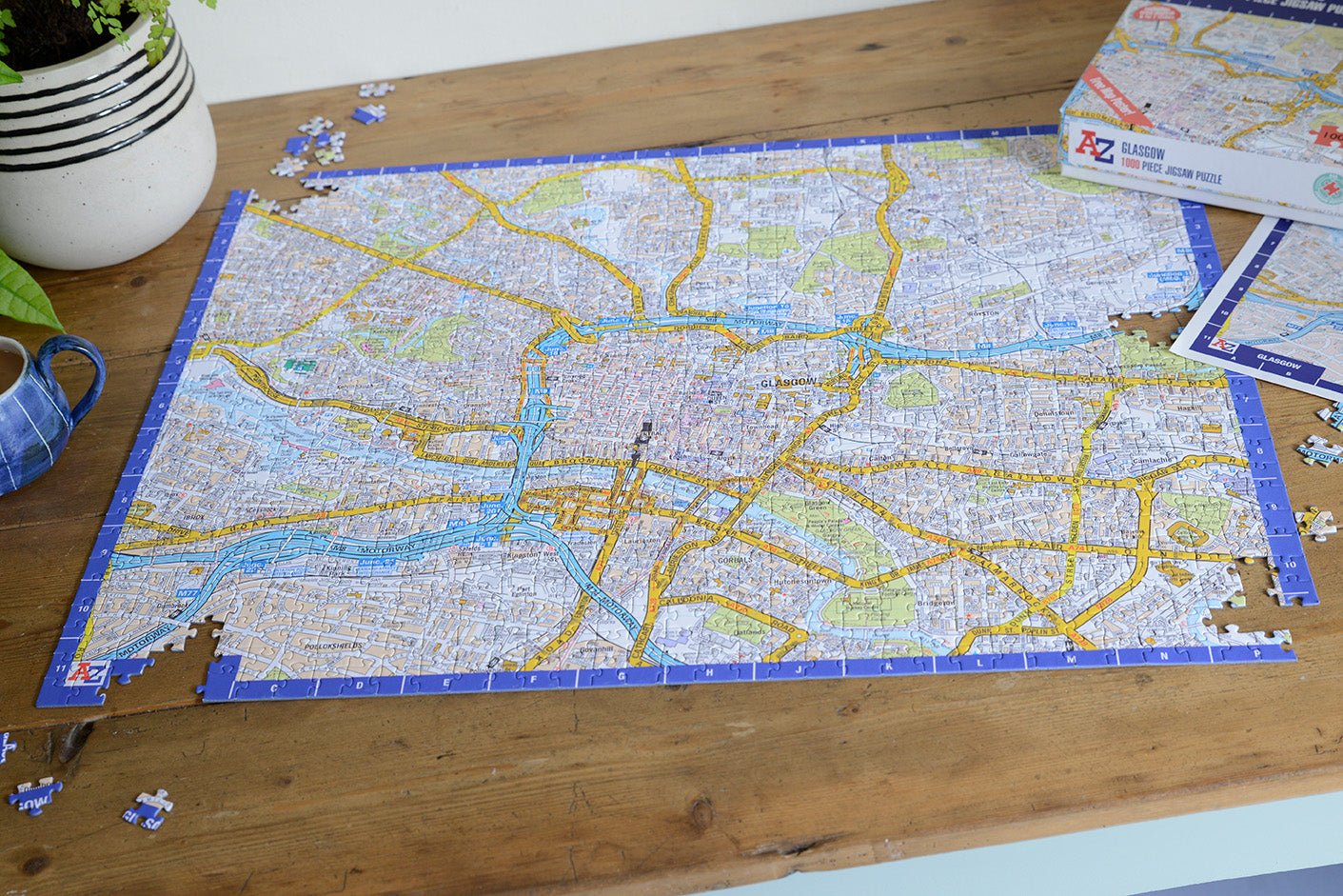 A-Z Map of  Glasgow 1000 Piece Jigsaw