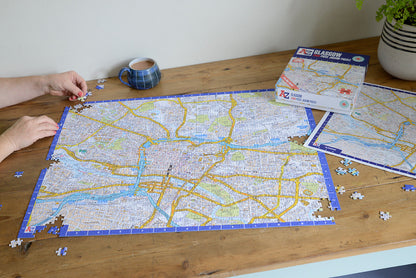 A-Z Map of  Glasgow 1000 or 300 Piece Jigsaw