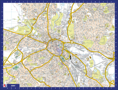 A-Z Map of  Derby 1000 Piece Jigsaw