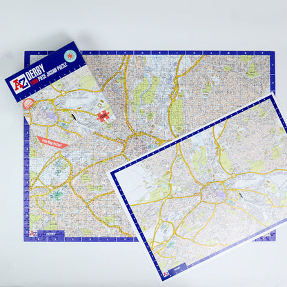 A-Z Map of  Derby 1000 Piece Jigsaw