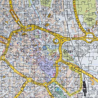A-Z Map of  Derby 1000 Piece Jigsaw