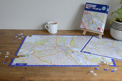A-Z Map of  Derby 1000 Piece Jigsaw