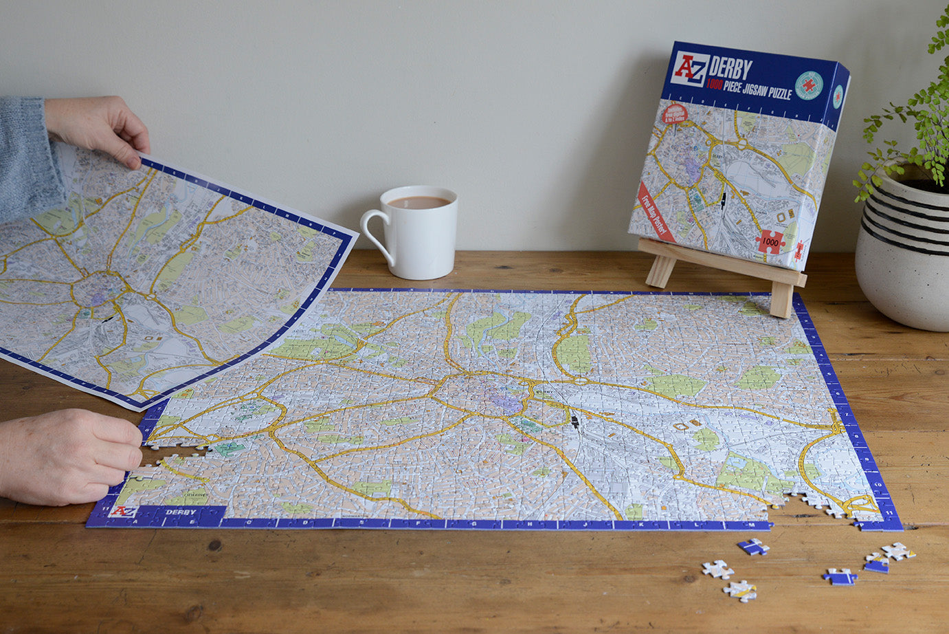 A-Z Map of  Derby 1000 Piece Jigsaw