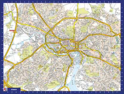 A-Z Map of  Ipswich 1000 Piece Jigsaw
