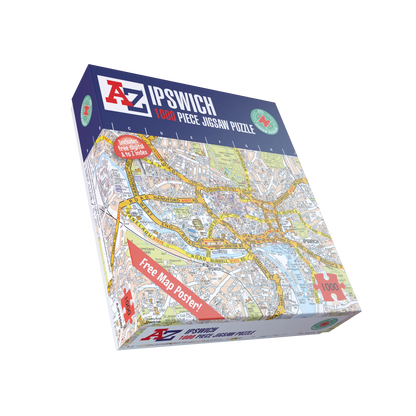 A-Z Map of  Ipswich 1000 Piece Jigsaw