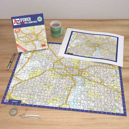 A-Z Map of  Ipswich 1000 Piece Jigsaw