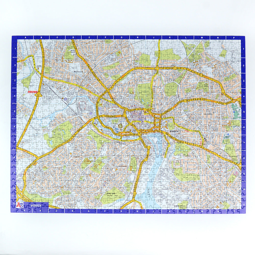 A-Z Map of  Ipswich 1000 Piece Jigsaw