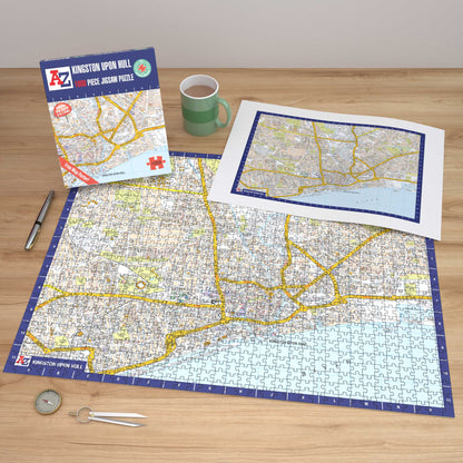 A-Z Map of  Kingston Upon Hull 1000 Piece Jigsaw