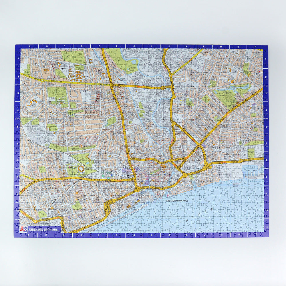 A-Z Map of  Kingston Upon Hull 1000 Piece Jigsaw
