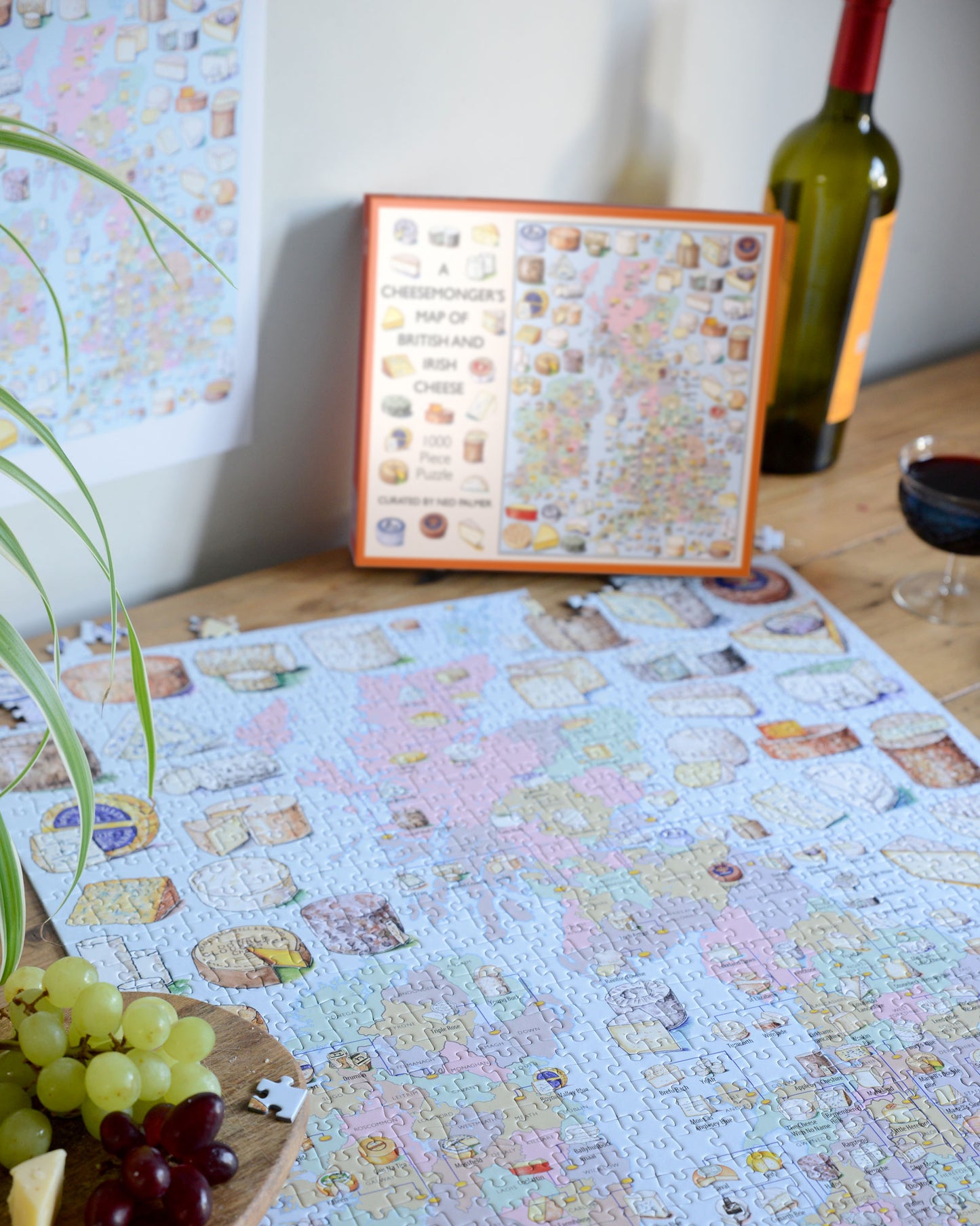 A Cheesemonger's Map of British & Irish Cheese 1000 Piece Jigsaw Puzzle