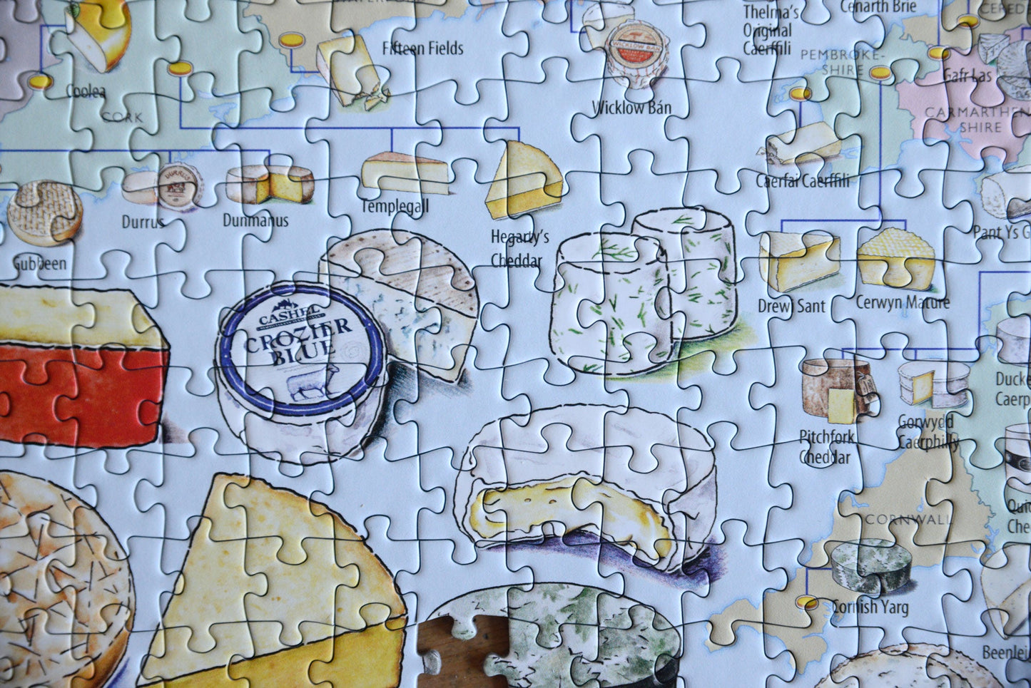 A Cheesemonger's Map of British & Irish Cheese 1000 Piece Jigsaw Puzzle