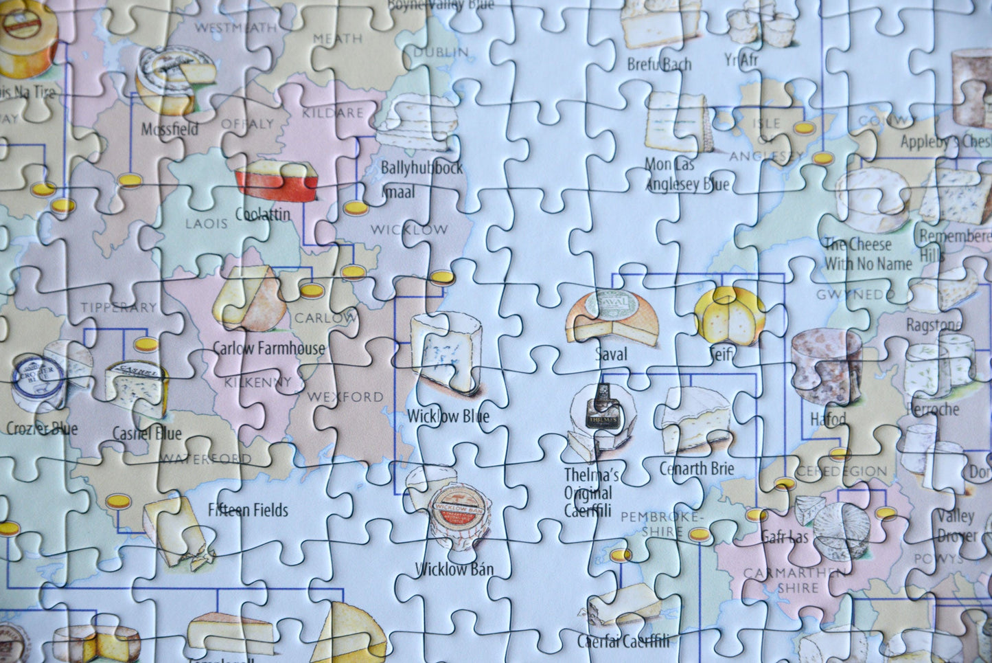 A Cheesemonger's Map of British & Irish Cheese 1000 Piece Jigsaw Puzzle