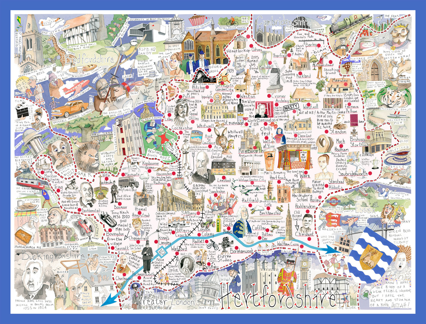 Hertfordshire- Tim Bulmer 1000 Piece Jigsaw Puzzle