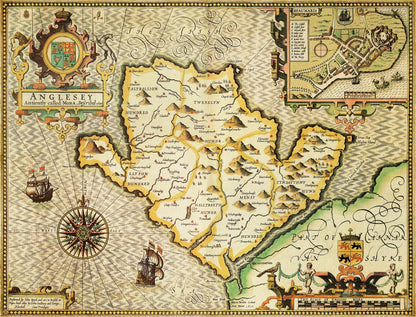 Anglesey Historical Map 1000 Piece Jigsaw Puzzle (1610)