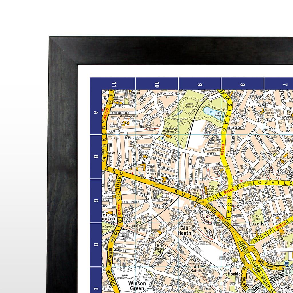 A-Z Map of  Birmingham Wall Map