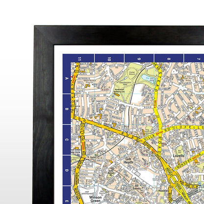 A-Z Map of  Birmingham Wall Map