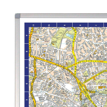 A-Z Map of  Birmingham Wall Map