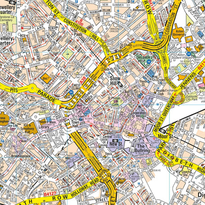 A-Z Map of  Birmingham Wall Map