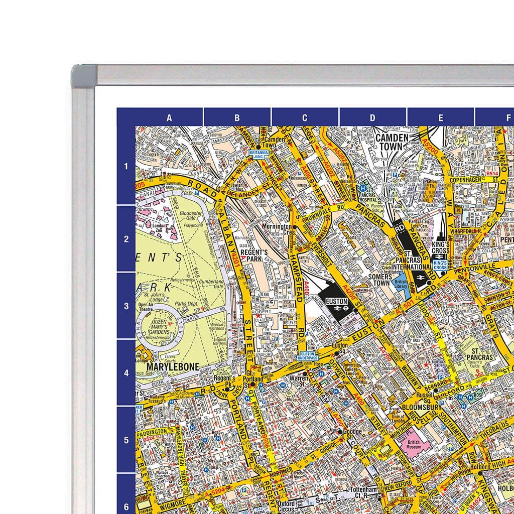 A-Z Map of Central London Wall Map