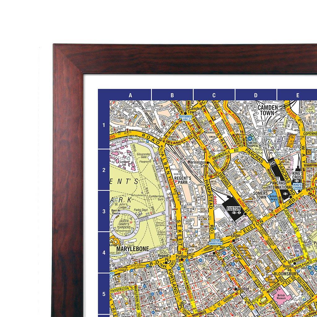 A-Z Map of Central London Wall Map