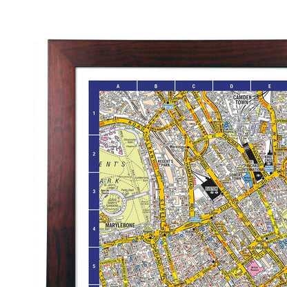 A-Z Map of Central London Wall Map