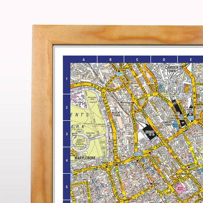 A-Z Map of Central London Wall Map