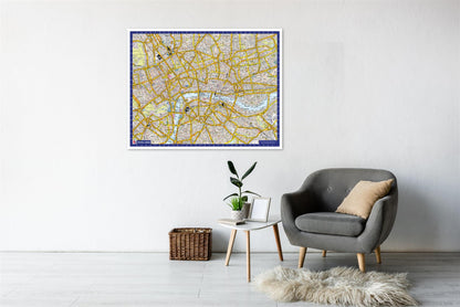 A-Z Map of Central London Wall Map