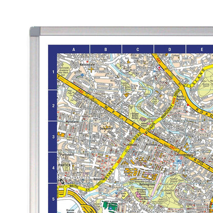 A-Z Map of Glasgow Wall Map