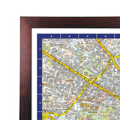 A-Z Map of Glasgow Wall Map
