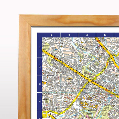 A-Z Map of Glasgow Wall Map