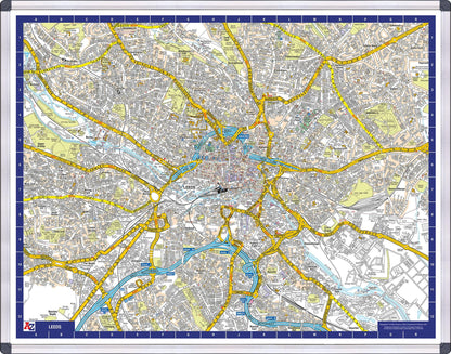 A-Z Map of Leeds Wall Map