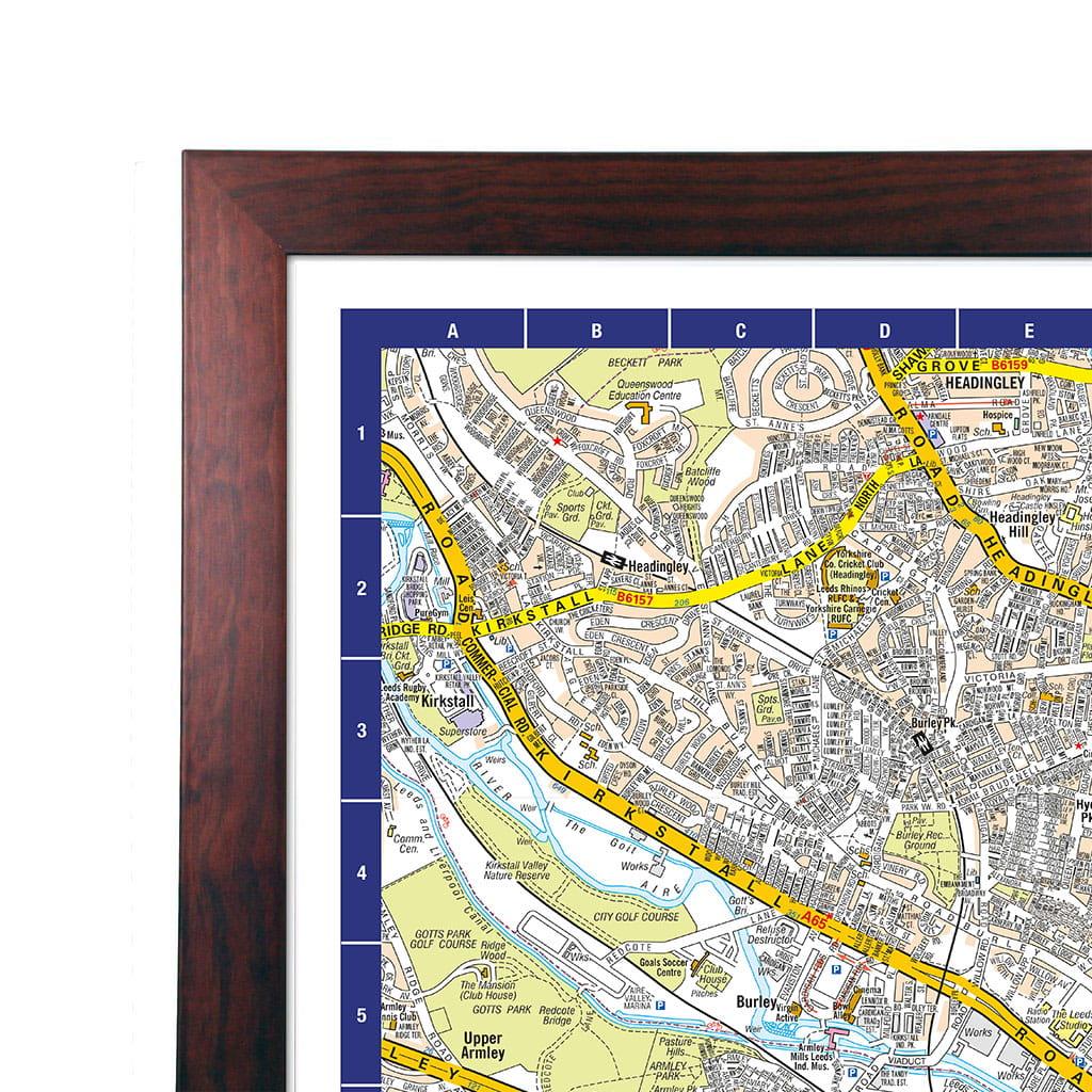 A-Z Map of Leeds Wall Map