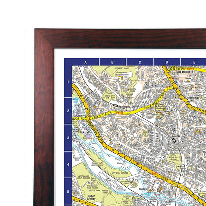A-Z Map of Leeds Wall Map