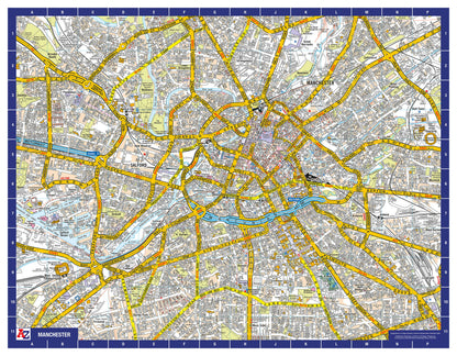 A-Z Map of Manchester Wall Map