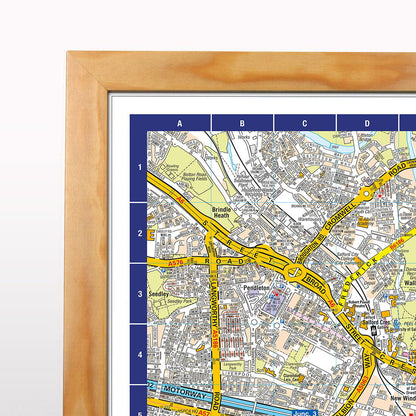 A-Z Map of Manchester Wall Map