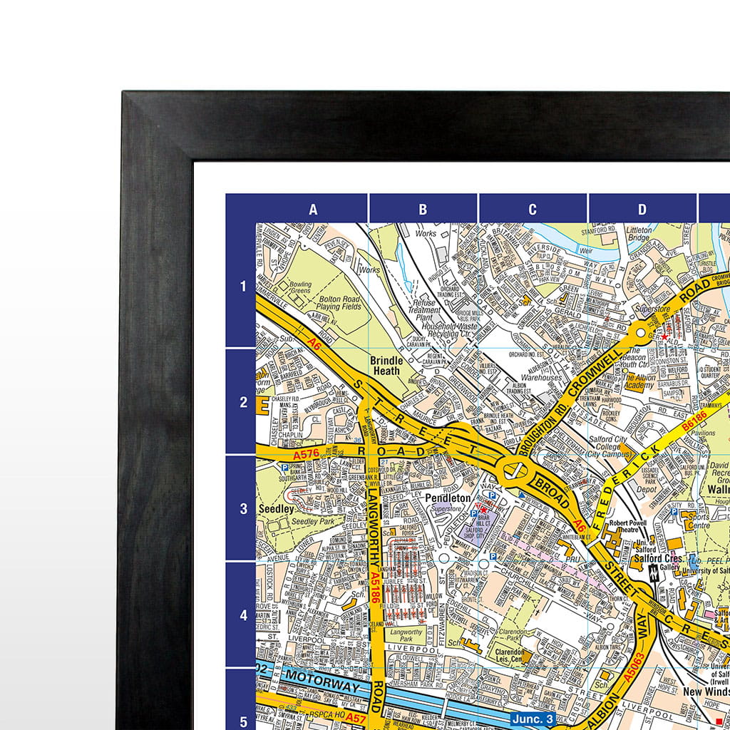 A-Z Map of Manchester Wall Map
