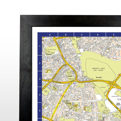 A-Z Map of Newcastle Wall Map