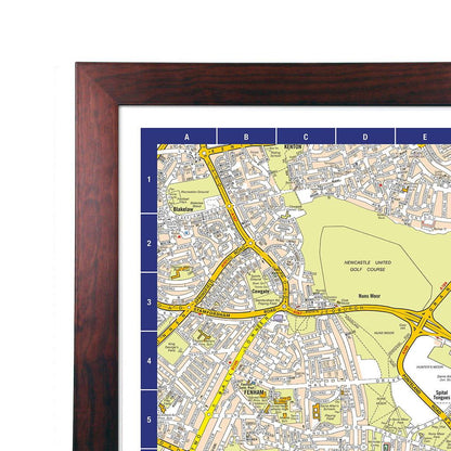 A-Z Map of Newcastle Wall Map