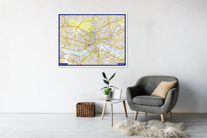 A-Z Map of Newcastle Wall Map