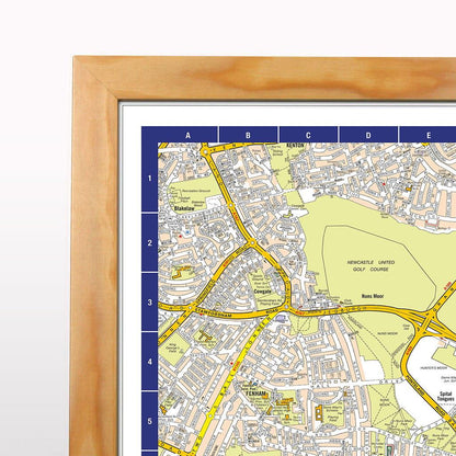 A-Z Map of Newcastle Wall Map