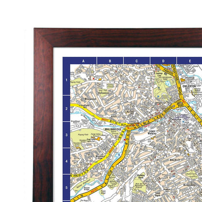 A-Z Map of Sheffield Wall Map