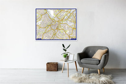 A-Z Map of Sheffield Wall Map